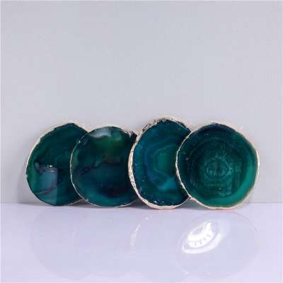 1pcs Factory Price Natural Agate Stone Good Luck Agate coaster Collection Gift