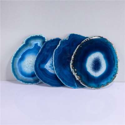 Custom Hot Sale Polished Agate Coaster Agate Stone Slices with Different Size and Color