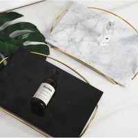 China Supplier Hotel Marble Serving Tray Marble Accessories Decor Tray