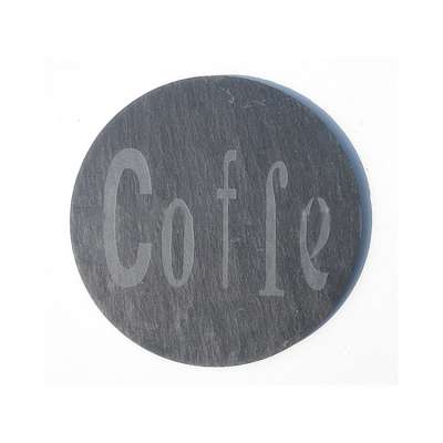 China Supplier Nature Black Custom Round Coffee Coasters Slate Placemats and Coaster