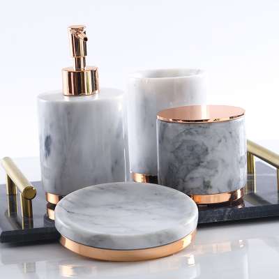 Bathroom Marble Set Hotel&Home Decoration 5 Pcs High Quality Bathroom Accessories Set