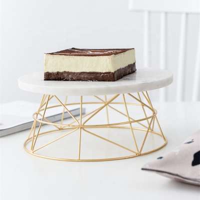 High Quality Slate Cake Stands Circle Marble Cake Stand for Party and Wedding